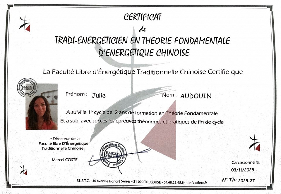 Diplôme de tradi-energeticienne MTC